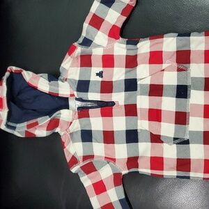Used 3-6 months one piece Gap jumper red,blue,cream